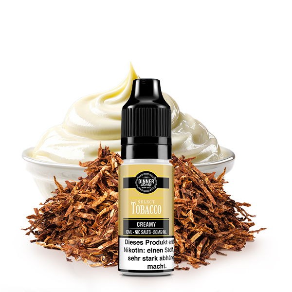 Creamy Nikotinsalz Liquid DINNER Lady Select Tobacco Geschmack