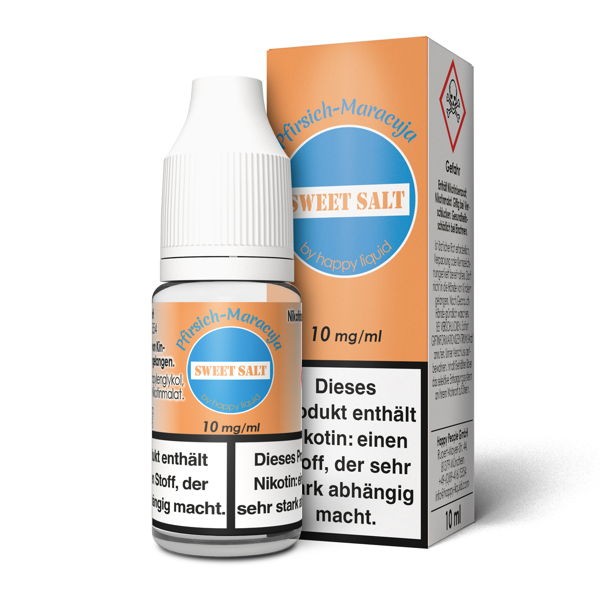 Pfirsich Maracuja Nikotinsalz Liquid Sweet Salt by Happy Liquid 10 mg