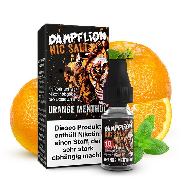 Orange Menthol Nikotinsalz Liquid Dampflion 10 mg/ml Geschmack