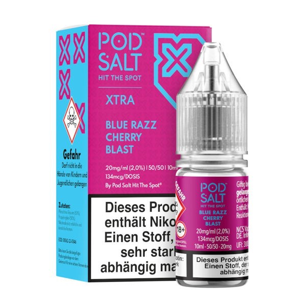 Blue Razz Cherry Blast Nikotinsalz Liquid Pod Salt Xtra 20 mg/ml