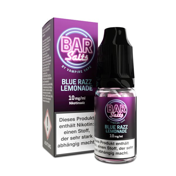 Blue Razz Lemonade Nikotinsalz Liquid Bar Salts by Vampire Vape Verpackung 10mg/ml