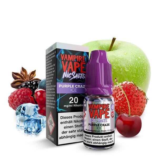 Purple Craze Ice Nikotinsalz Liquid Vampire Vape Geschmack