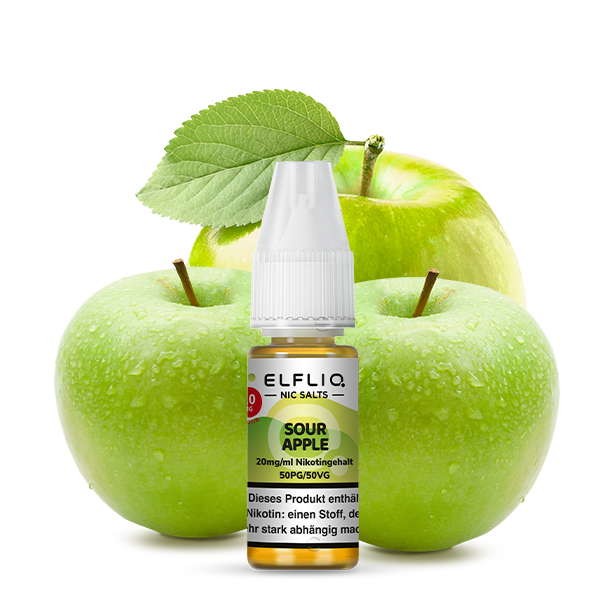 Sour Apple Nikotinsalz Liquid Elfliq by Elfbar 20 mg/ml Geschmack