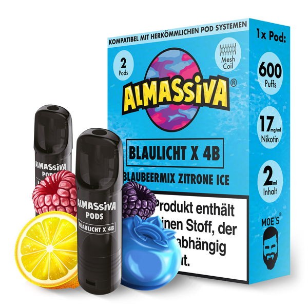 Blaulicht X 4B Prefilled Ersatz Pod Al Massiva Geschmack