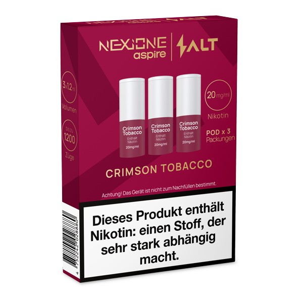 Crimson Tobacco Prefilled Ersatz Pod NEXIONE Salt Verpackung