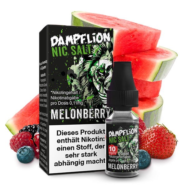 Melonberry Nikotinsalz Liquid Dampflion 10 mg/ml Geschmack