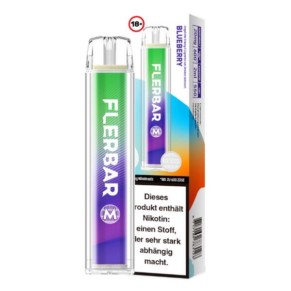 Flerbar M Vape Einweg E-Zigarette Blueberry