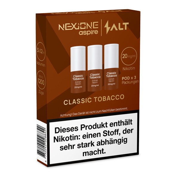 Classic Tobacco Prefilled Ersatz Pod NEXIONE Salt Verpackung