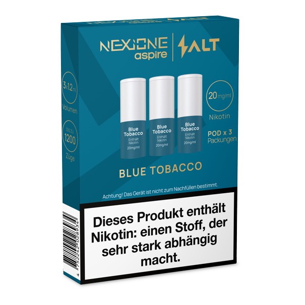 Blue Tobacco Prefilled Ersatz Pod NEXIONE Salt Verpackung