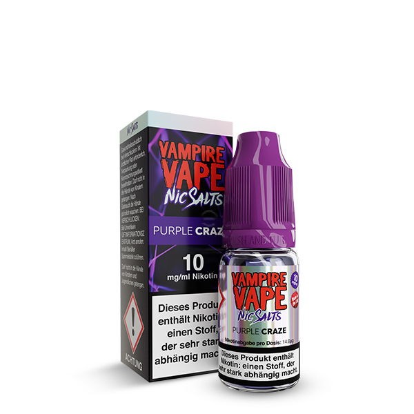 Purple Craze Nikotinsalz Liquid Vampire Vape 10 mg/ml Flasche