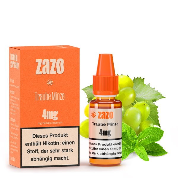 Traube Minze Liquid Zazo Neo 4 mg/ml Geschmack