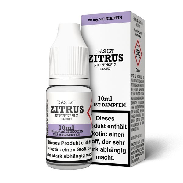 Zitrus Nikotinsalz Liquid Das ist Dampfen 20 mg/ml