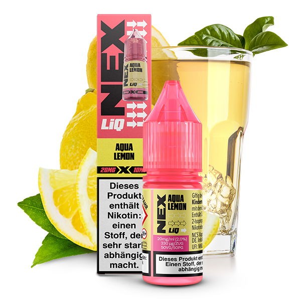 Aqua Lemon Nikotinsalz Liquid Pod Salt NexLiq Geschmack