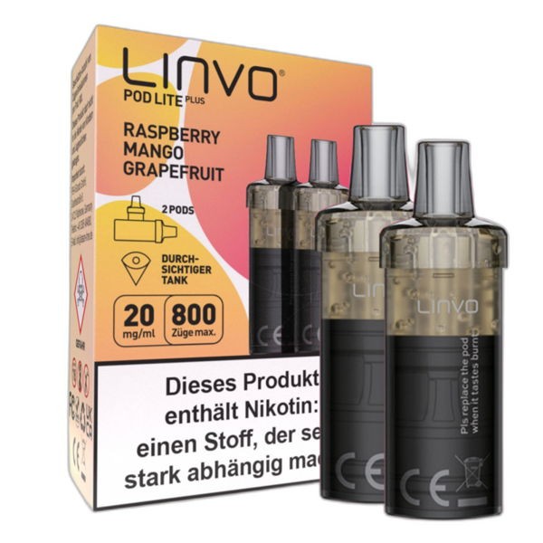 Raspberry Mango Grapefruit Prefilled LINVO Pod Lite Plus