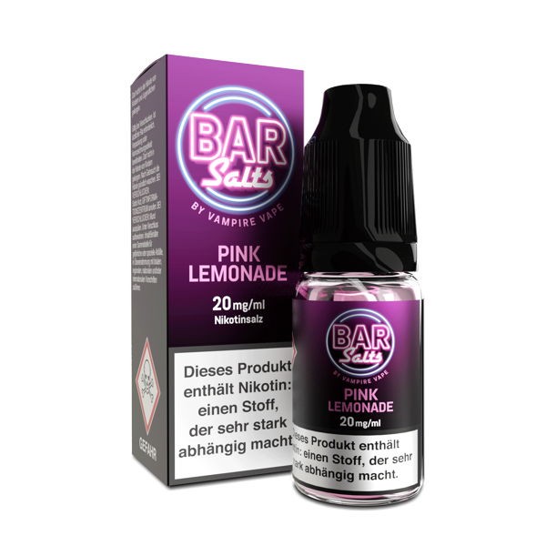 Pink Lemonade Nikotinsalz Liquid Bar Salts by Vampire Vape Verpackung 20 mg/ml