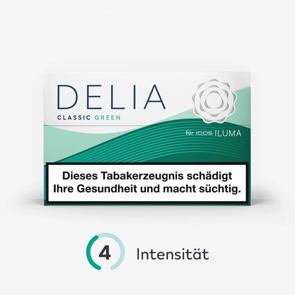 DELIA Tabaksticks Classic Green IQOS ILUMA Intensität 4