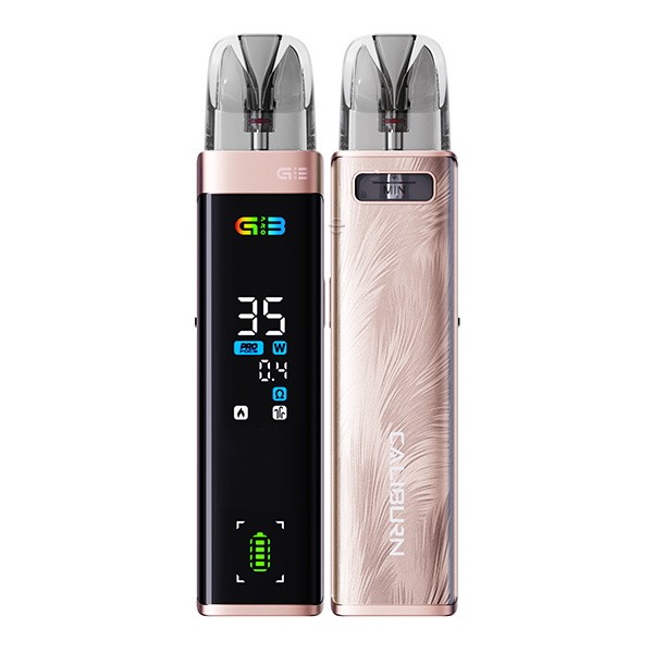 UWELL Caliburn G3 Pro Pod Kit Rose Gold Beispiel Display